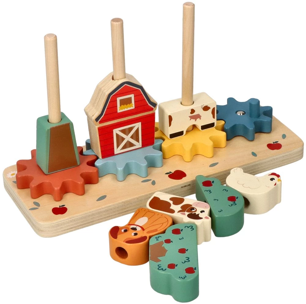 Adam Toys Układanka z kołami zębatymi- Zakręcona farma - obrazek 4