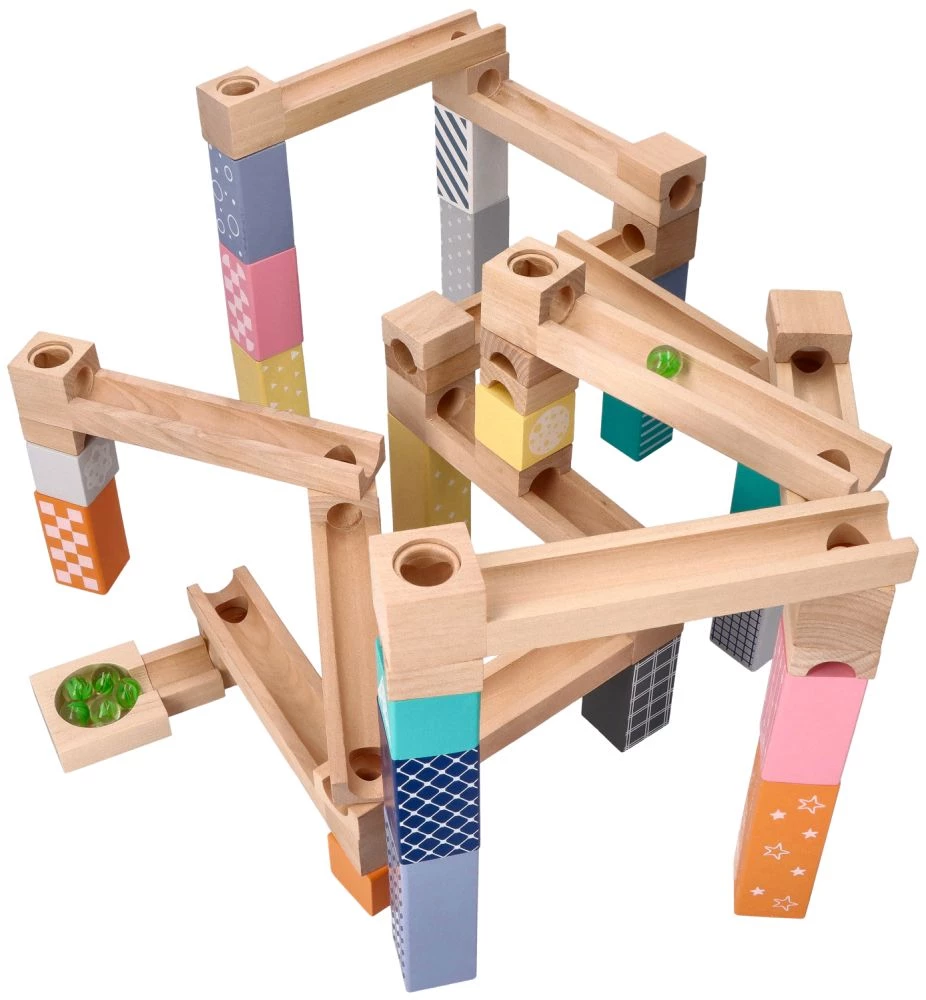 Adam Toys Kulodrom drewniany pastelowy 53el. - obrazek 2