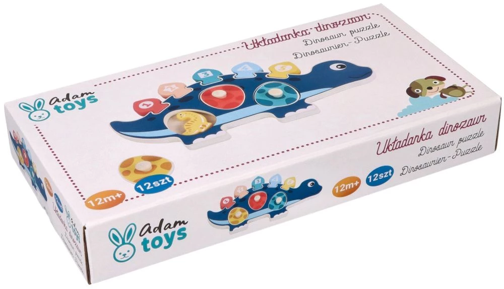 Adam Toys Układanka mama dinozaur z cyferkami - obrazek 2