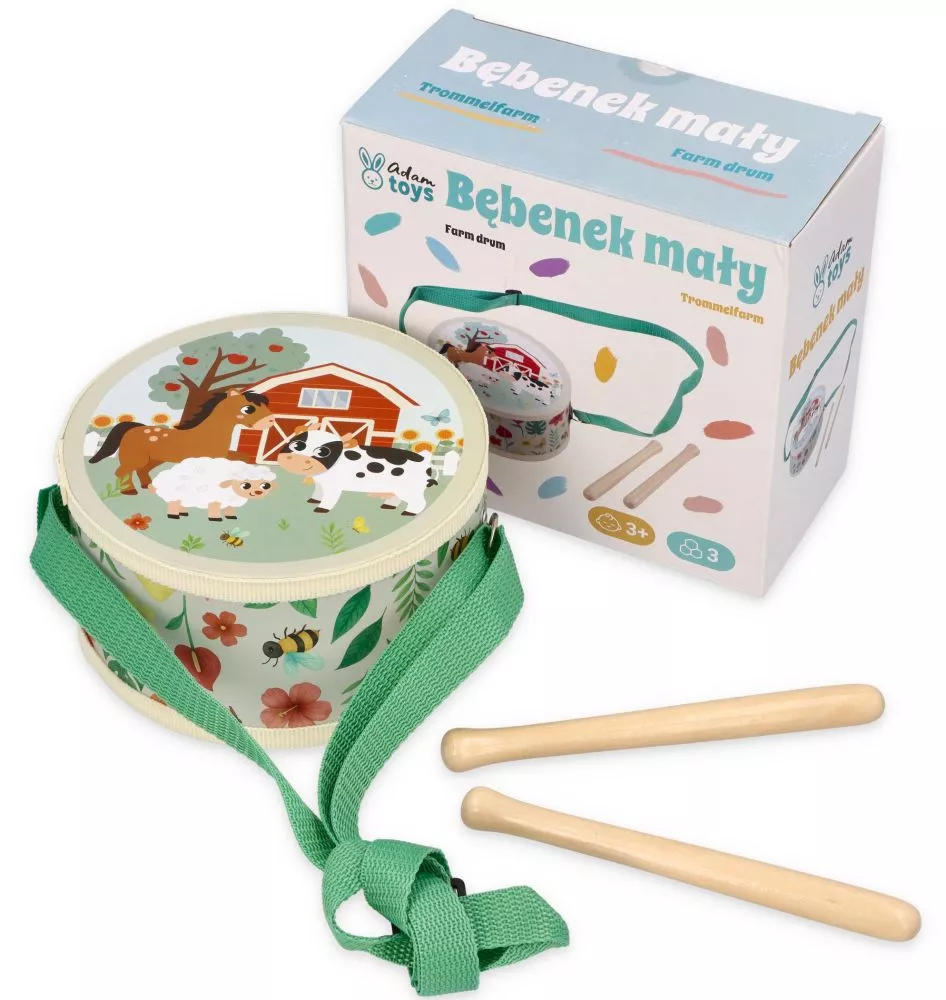 Adam Toys Bębenek dla dziecka z motywem farmy