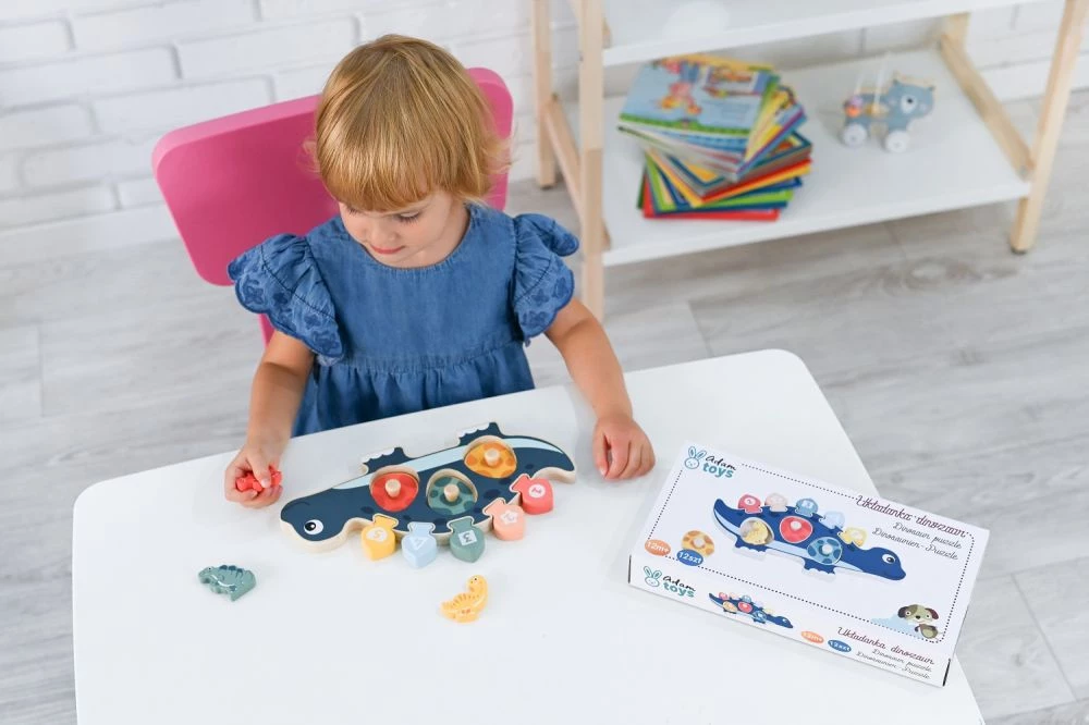 Adam Toys Układanka mama dinozaur z cyferkami - obrazek 4