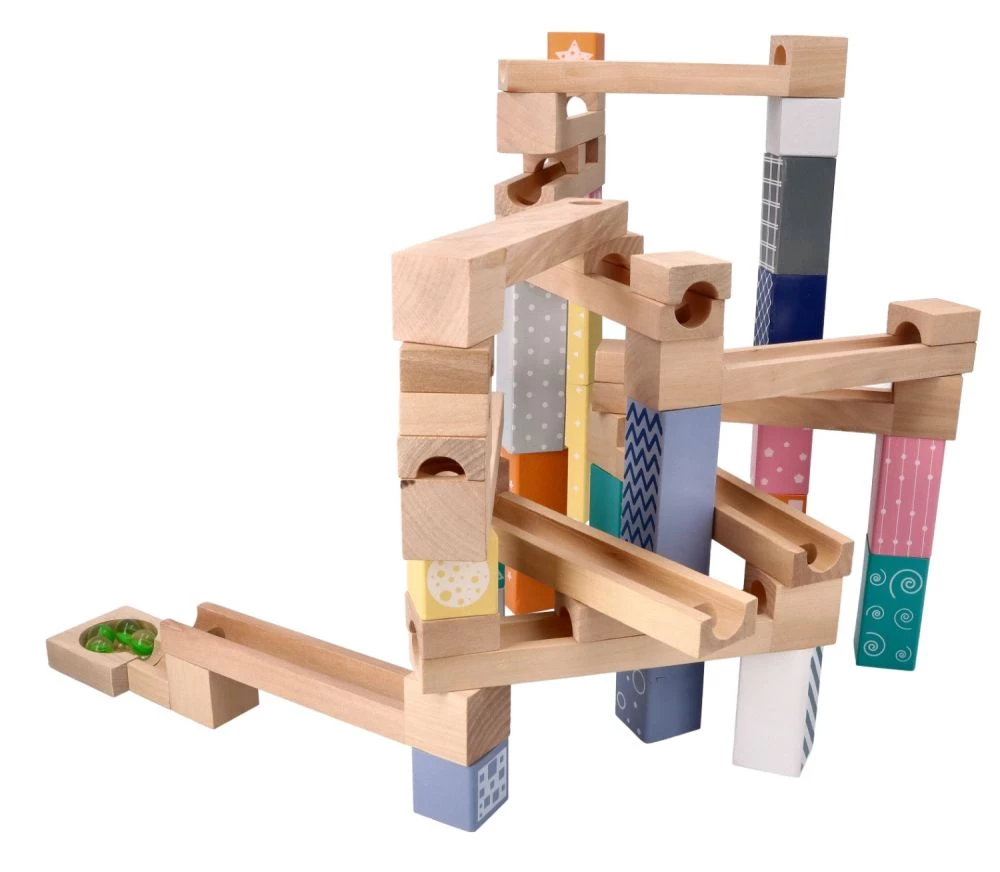 Adam Toys Kulodrom drewniany pastelowy 53el. - obrazek 3