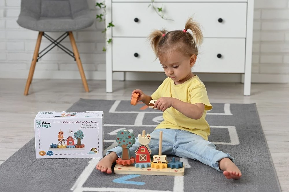 Adam Toys Układanka z kołami zębatymi- Zakręcona farma - obrazek 5