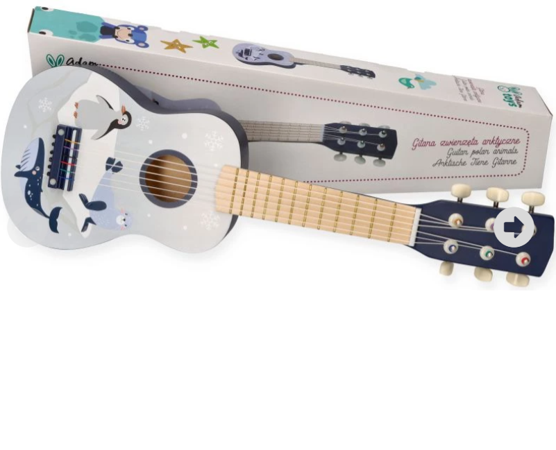 Adam Toys Gitara drewniana zwierzęta arktyczne
