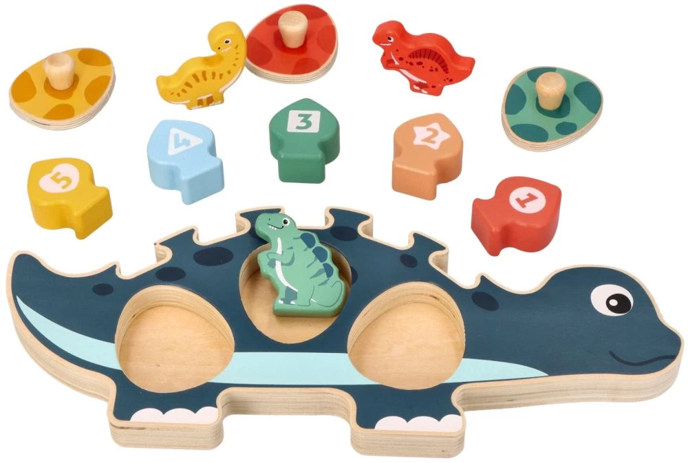 Adam Toys Układanka mama dinozaur z cyferkami - obrazek 3